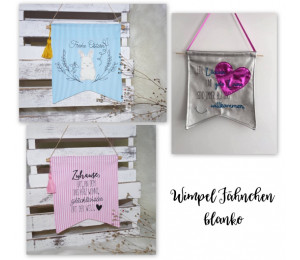 Stickdatei ITH Wimpel wenden Fahne blanko